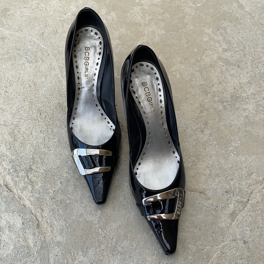 BCBGirls Patent Leather Pumps Black  7.5